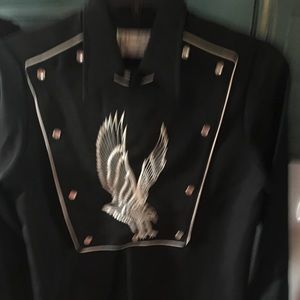 Unisex Embroidered Eagle Country Western Shirt